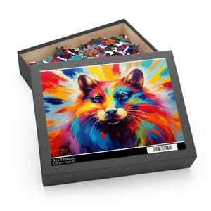 Colorful Cat Puzzle - 120, 252, 500-Piece | Fun Gift for Animal Lovers, Family Game Night, Home Decor, Art Enthusiasts, Relaxation Activity