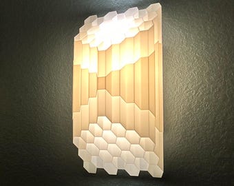 PRISM Wall Sconce Lamp |Mid-Century Illumination for Bedroom, Office & Living Room | Plug-In Ambient Lighting | Wired or Wireless