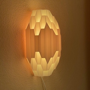 CRYSTAL Wall Sconce Lamp | Mid-Century Illumination for Bedroom, Office & Living Room | Plug-In Ambient Lighting | Wired or Wireless
