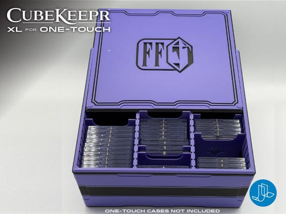 Final Fantasy - CubeKeepr™XL for One-Touch Cases – Holds 57 One-Touch 35pt Card Cases - FF MTG Cube Storage Box