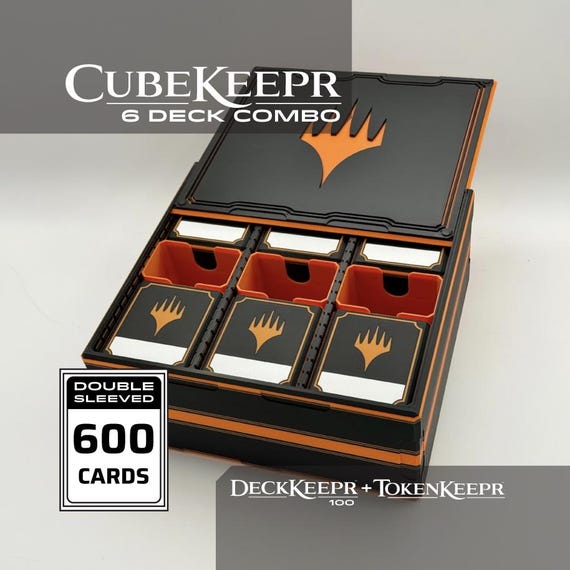 MTG CubeKeepr™ 900 Ultimate Bundle: + 6 DeckKeepr Boxes + 3 TokenKeeprs Bins + 12 Dividers - MTG Cube Storage Box - Deck Boxes - Token Boxes