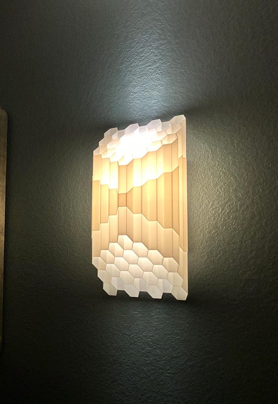 PRISM Wall Sconce Lamp |Mid-Century Illumination for Bedroom, Office & Living Room | Plug-In Ambient Lighting