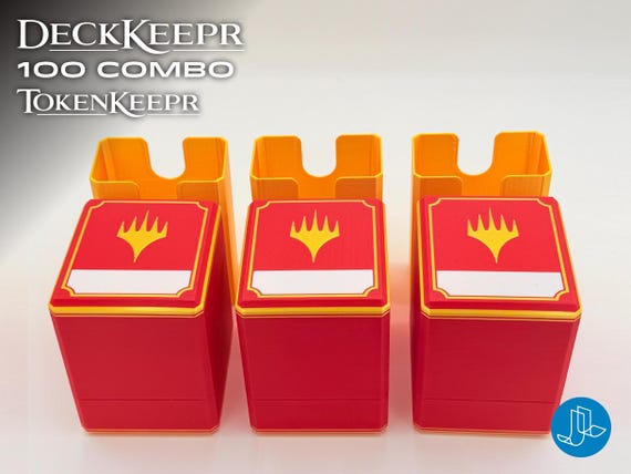 DeckKeepr 100 Add-On Bundle: 3 Deck Boxes  + 3 TokenKeepr Bins for CubeKeepr 900
