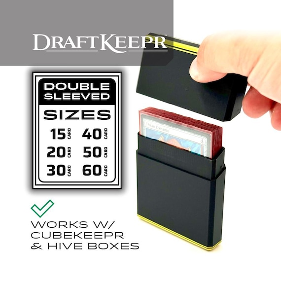DraftKeepr 15, 20, or 30 Card (Double-Sleeved) Cube Drafting / Land Boxes | for Magic: The Gathering | Works with CubeKeepr, Archive & More