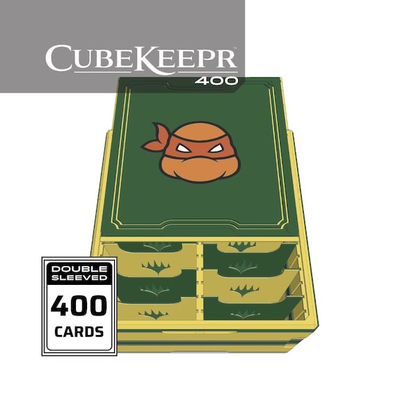 TMNT - CubeKeepr™ 400 Box - Holds 400+ Double Sleeved Cards - Teenage Mutant Ninja Turtles Magic: The Gathering - Cube Storage Box