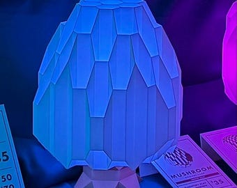 Luminária ambiente MUSHROOM - com lâmpada branca ou com mudança de cor e controle remoto.