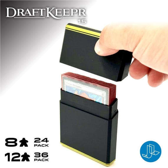 DraftKeepr 15, 20, or 30-Card Cube Drafting Boxes | for Magic The Gathering | Compatible with CubeKeepr 900 & Other Storage Boxes