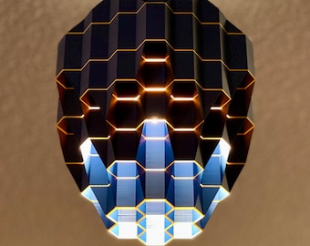Luminária pendente hexagonal em formato de diamante, edição limitada, 25 cm (10"), com cabo de 4,5 m (15 pés), estilo moderno, para criar um ambiente aconchegante, ideal para tetos e como spots de luz suspensos.