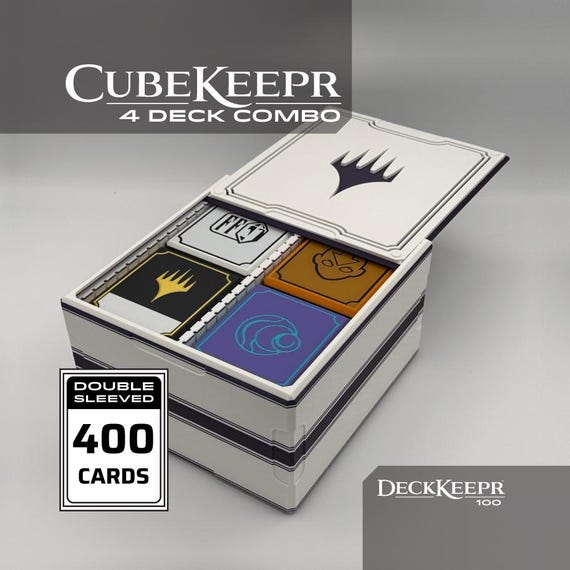 CubeKeepr™ 400 Bundle + 4x DeckKeepr 100 Boxes - MTG Cube Storage Box