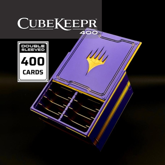 Magic: The Gathering - CubeKeepr™ 400 Box - Holds 400+ Double Sleeved Cards - MTG Cube Storage Box