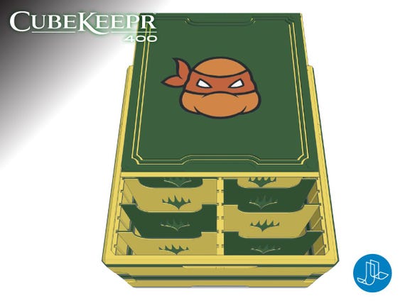 TMNT - CubeKeepr™ 400 Box - Holds 400+ Double Sleeved Cards - Teenage Mutant Ninja Turtles Magic: The Gathering - Cube Storage Box