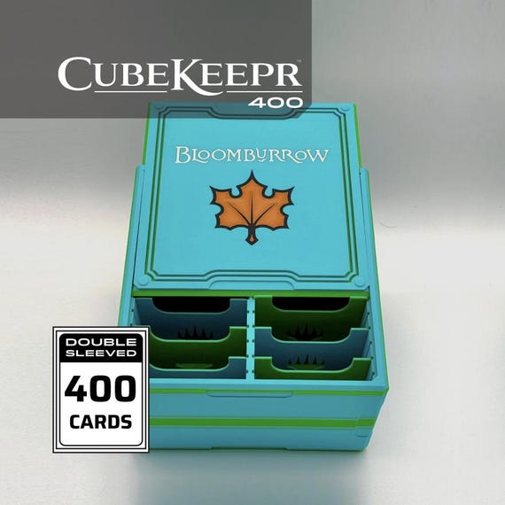 Bloomburrow - CubeKeepr™ 400 Box - Holds 400+ Double Sleeved Cards - MTG Magid: The Gathering - Cube Storage Box