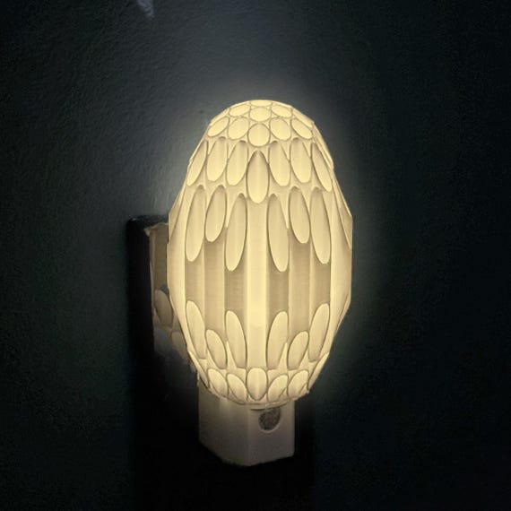 OVOID Plug-In Night Light: RGB Multi-Color or White, Rougier Inspired Ambient Glow