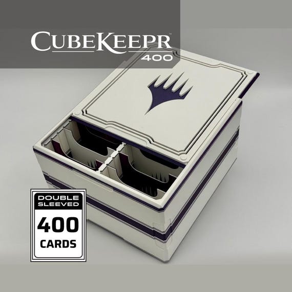 Magic: The Gathering - CubeKeepr™ 400 Box - Holds 400+ Double Sleeved Cards - MTG Cube Storage Box