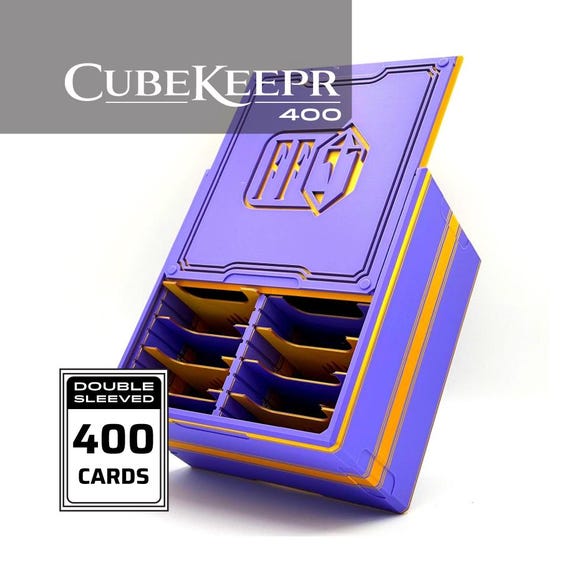 Final Fantasy - CubeKeepr™ 400 Box - Holds 400+ Double Sleeved Cards - FF MTG Magic: The Gathering Cube Storage Box