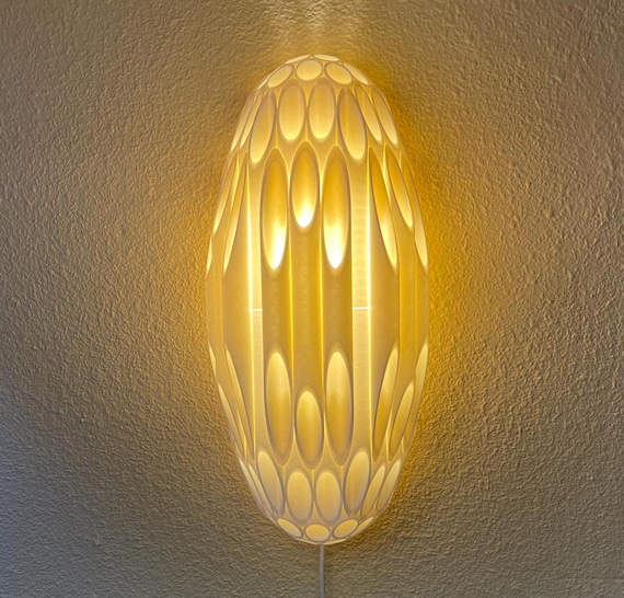 OVOID Statement Piece Plug-In Wall Sconce: Rougier Inspired Mid-Century Modern, Unique Home Wall Lighting