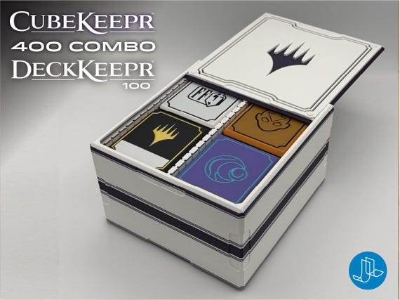 Custom: CubeKeepr™ 400 + 4x DeckKeepr 100 Boxes - MTG Cube Storage Box