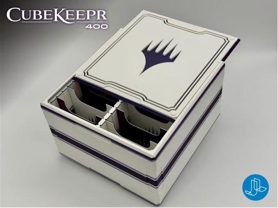 Magic: The Gathering - CubeKeepr™ 400 Box - Holds 400+ Double Sleeved Cards - MTG Cube Storage Box