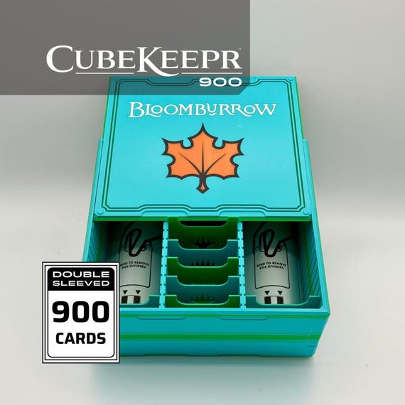 Bloomburrow - CubeKeepr™ 900 Box - Holds 900+ Double Sleeved Cards - MTG BBR Cube Storage Box