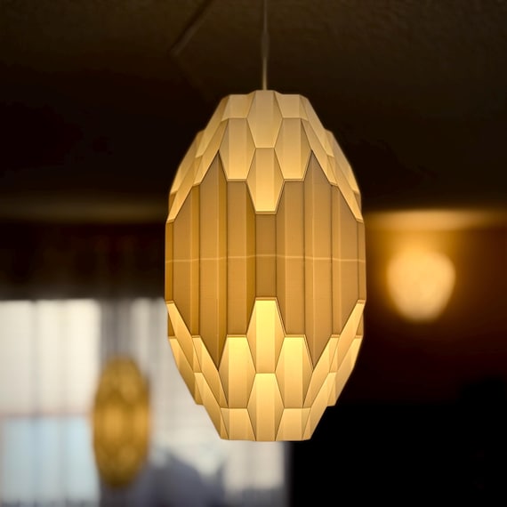 CRYSTAL Pendant Lamp: Mid-Century Modern Ceiling Hanging Light with Plug-In Cord