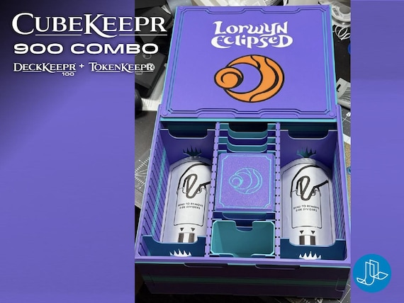 Lorwyn Eclipsed - CubeKeepr™ 900 Budle + DeckKeepr™ Box + Token Bin - Holds 900+ Double Sleeved Cards - ECL MTG Cube Storage Box - Deck Box