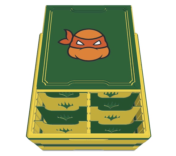 TMNT - CubeKeepr™ 400 Box - Holds 400+ Double Sleeved Cards - Teenage Mutant Ninja Turtles Magic: The Gathering - Cube Storage Box