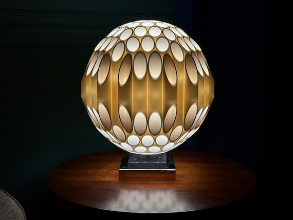 SPHEROID Statement Piece Lamp: Rougier Inspired Mid-Century Modern, Unique Sphere Home Lighting