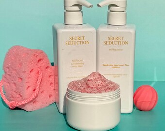 Cesto regalo spa di San Valentino / Set regalo per la cura del corpo per lei / Set romantico per la cura di sé / Pacchetto di lusso per bagno e corpo