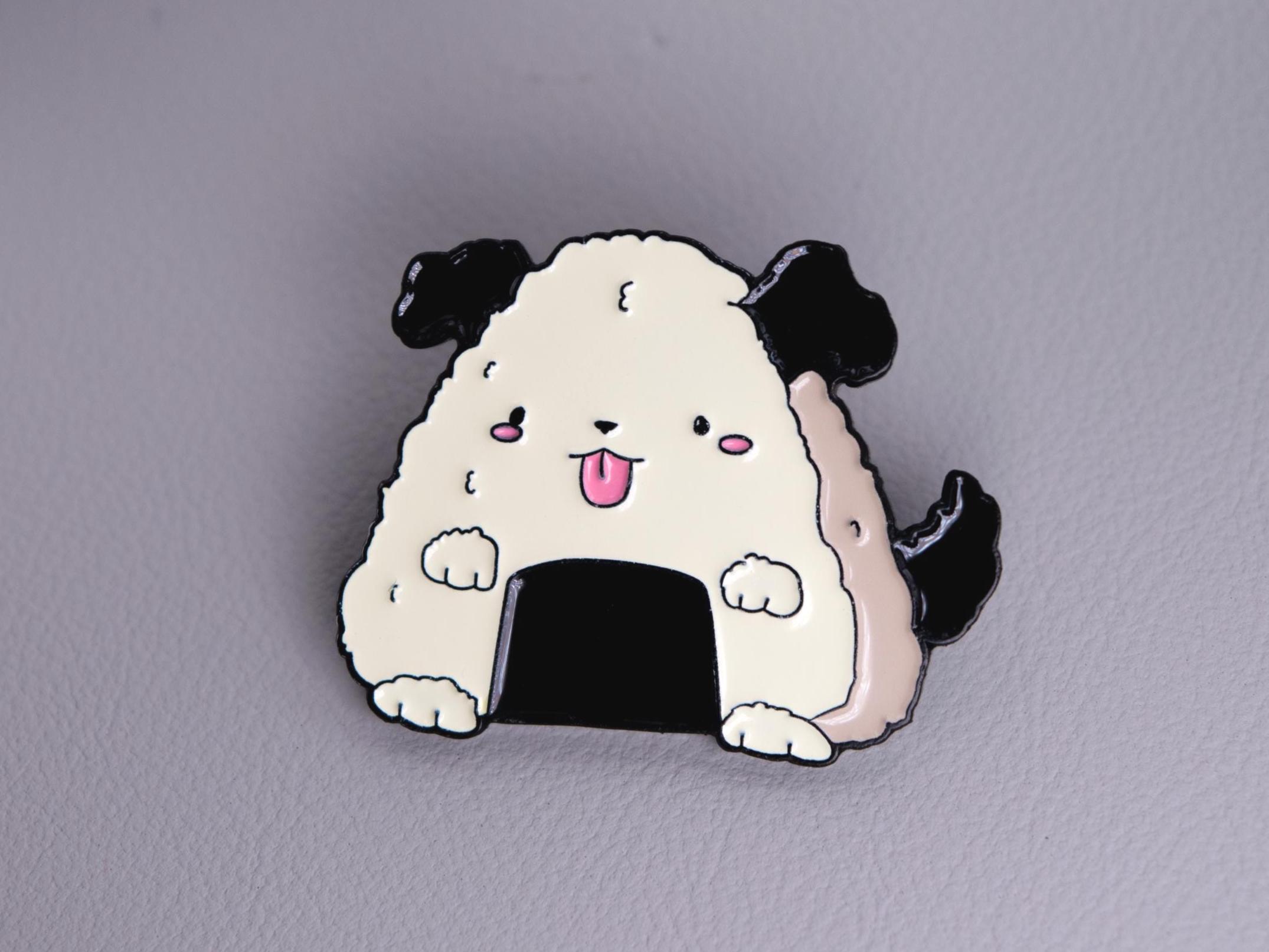 Rice Ball Onigiri Puppy Enamel Pins - Etsy