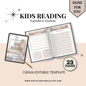 Kinder Leseplan • Wunschliste wöchentlich • Lesetracker • Gewohnheit Tracker • Bingo lesen • Lieblingsbuchzitate • PLR/MRR