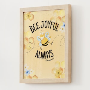 Bee-Themed Printable Wall Art Bundle - 9 Positive Quotes for Classroom or Nursery - Digital Download
