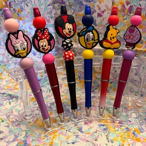 Magical Disney Beaded Pens - Perfect for Fans of All Ages| Princess pens| Beaded Pen| Disney Fan| Gift for Disney Lover| Character Pen