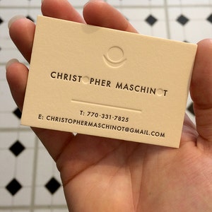 Letterpress Business Cards, 250 Custom Letterpress Business Cards - Black and Blind