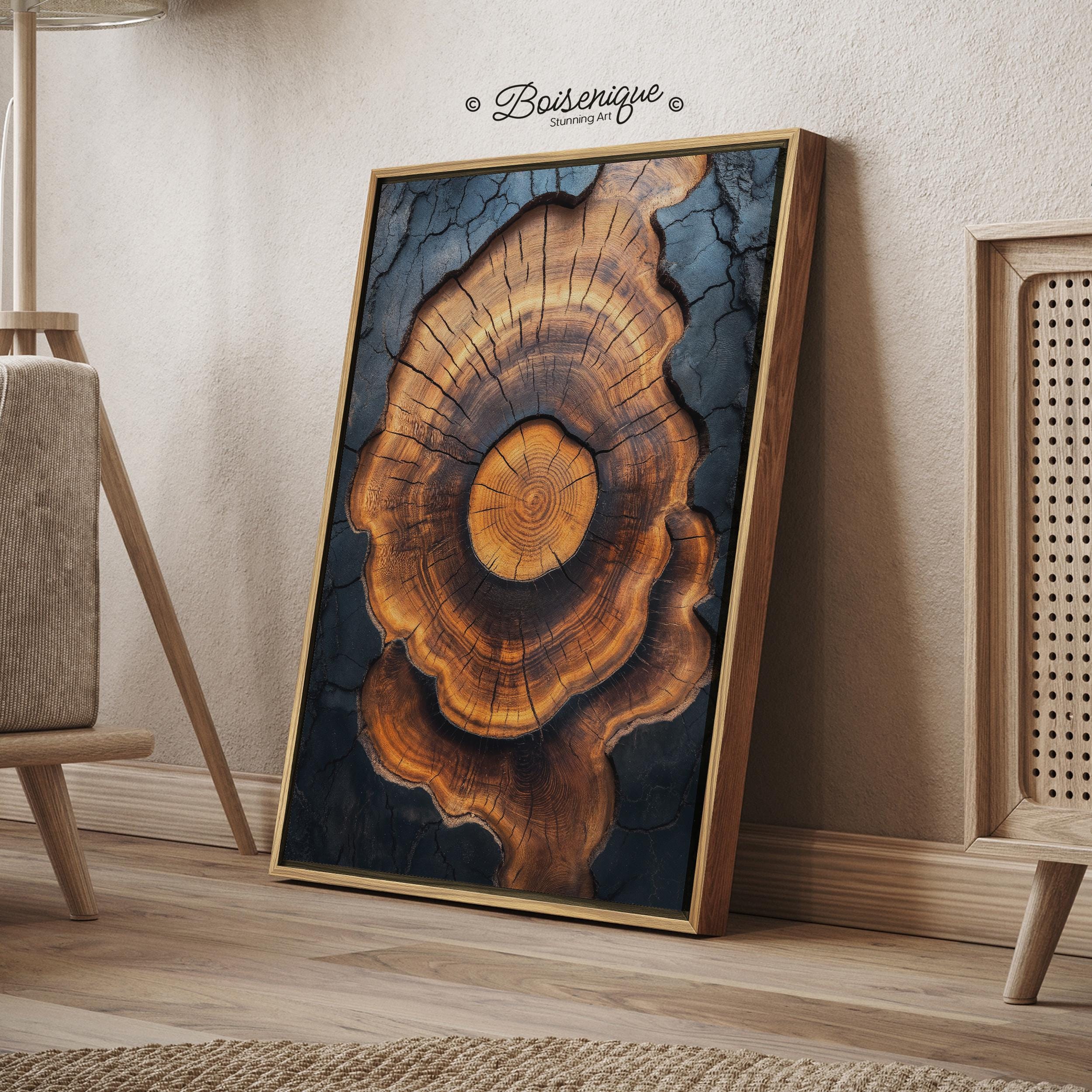 Blue Tree Ring Print - Etsy