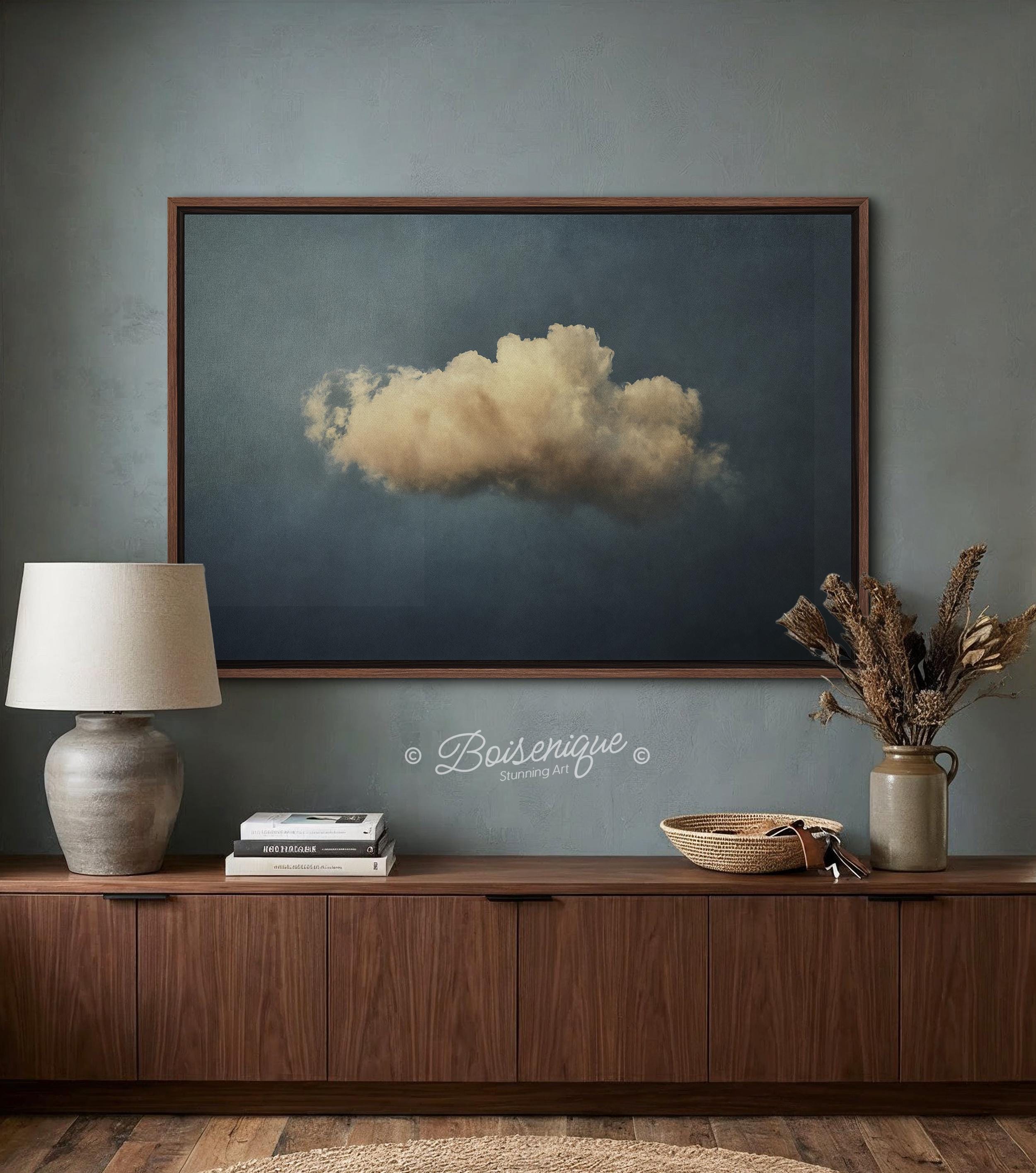Moody Cloud Canvas Print | Dark Sky Atmospheric Wall Art | Minimalist ...
