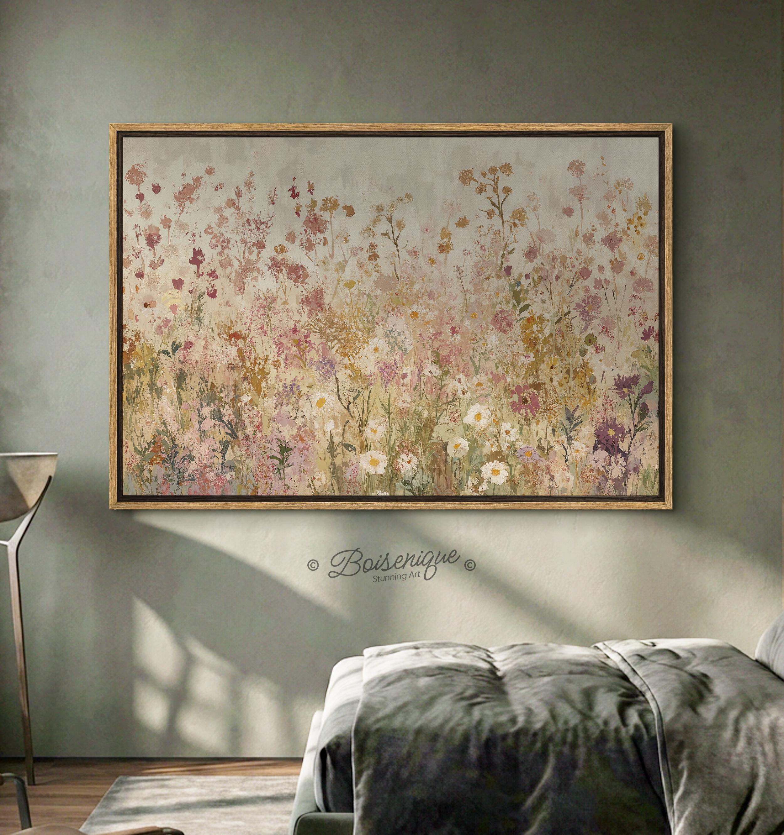 Framed Wildflower Canvas Print: Vintage Botanical Wall Art - Etsy