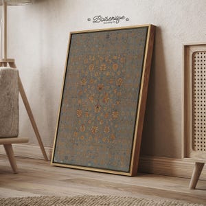 Retro Tapestry | Vintage Rug Print on Framed Canvas with hanging kit