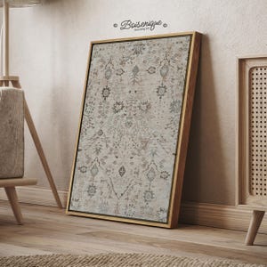 Retro Tapestry | Vintage Rug Print on Framed Canvas with hanging kit
