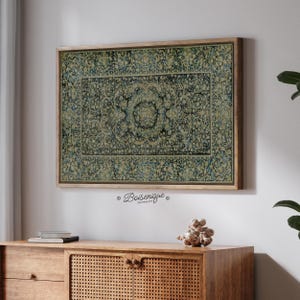 Retro Tapestry | Vintage Rug Print on Framed Canvas with hanging kit