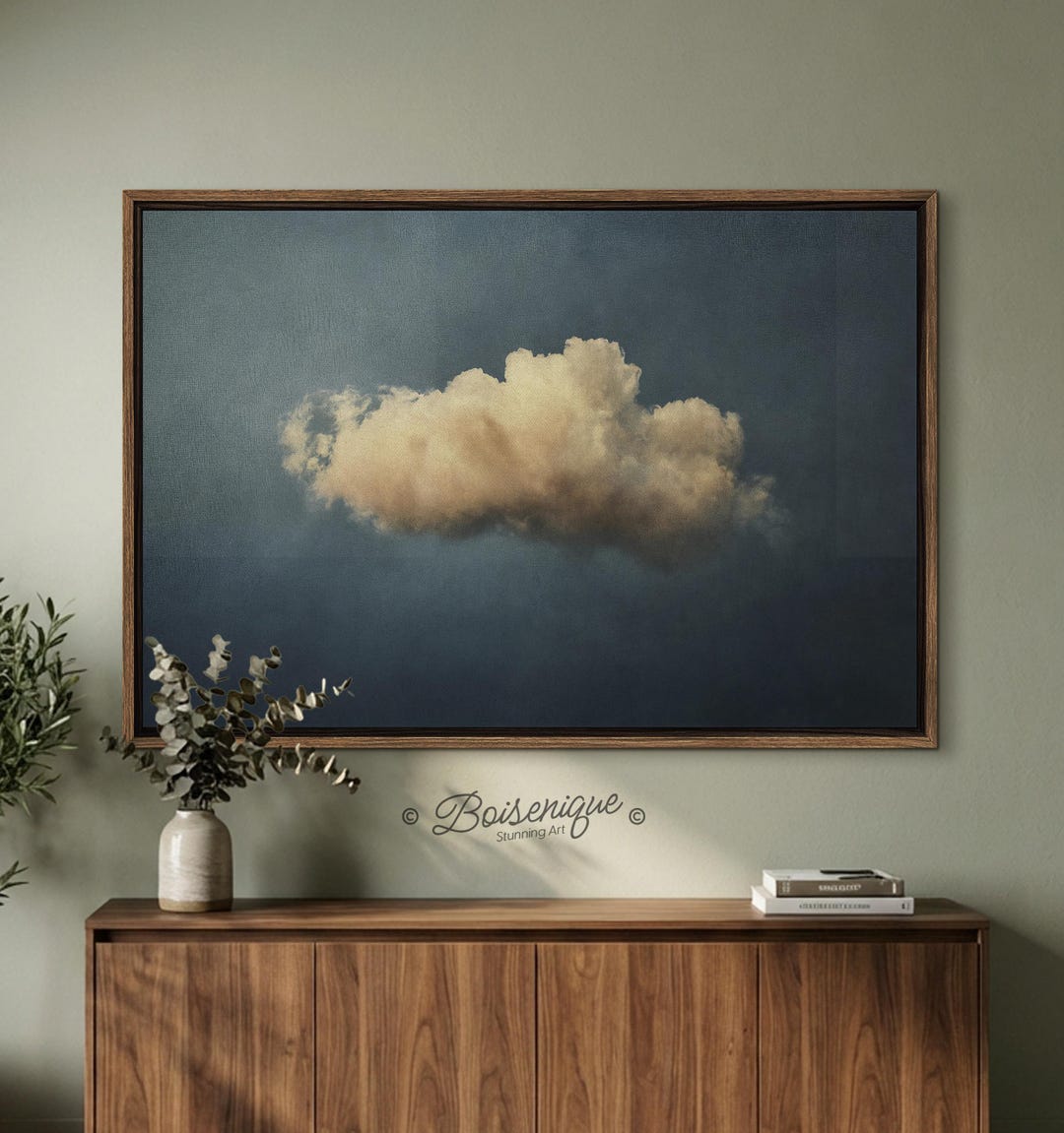 Moody Cloud Canvas Print | Dark Sky Atmospheric Wall Art | Minimalist ...