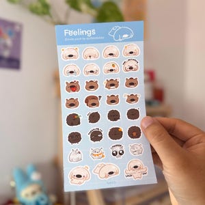 Hoja de pegatinas de emociones/pegatinas de estado de ánimo, Bullet Journal, decoración con pegatinas