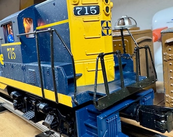MTH Premier 20-2036-1 Santa Fe - Blue/Yellow O Scale GP-9 Diesel Engine w/PS1