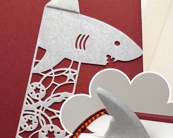 Shark Fin Bookmark, 3D Printed Ocean Design, Sea Life Page Marker, Beach Reader Gift, Unique Book Accessory
