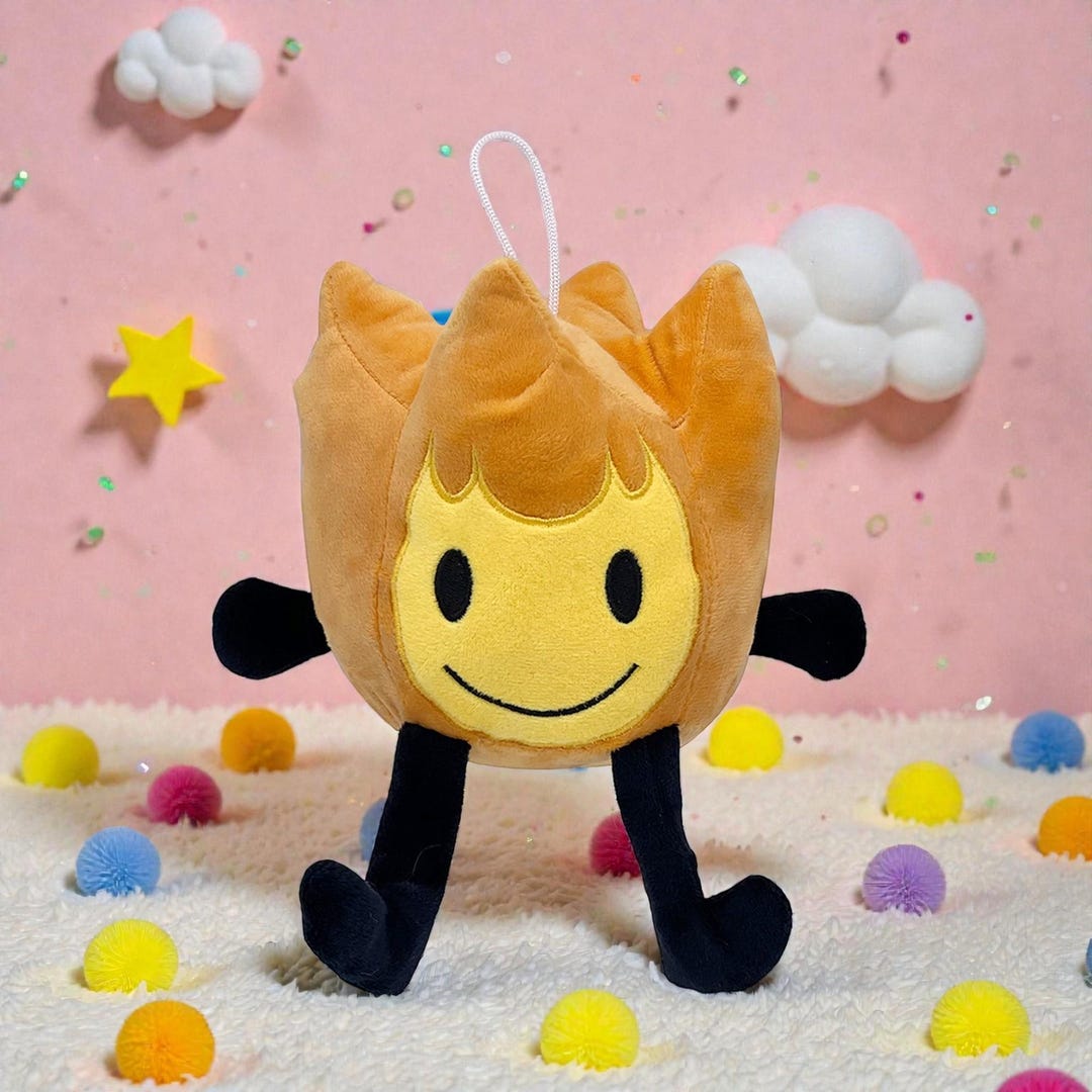 Shellfire Plush Orange Flame Plush Toy, Cartoon Fire Character Plush, Soft Stuffed Doll ...