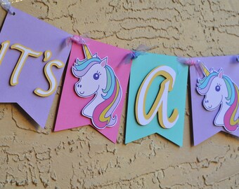Pink Gold Unicorn Baby Shower Headband, Make a Headband for Baby Girl ...