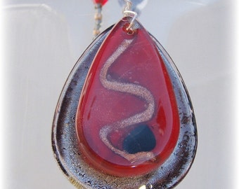 Iron Red Pendant Necklace