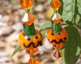 Little Crystal Jack O' Lantern Earrings