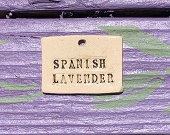 Handmade Ceramic Spanish Lavender Plant Marker