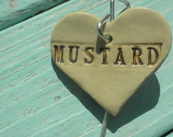 Ceramic Mustard Plant Marker