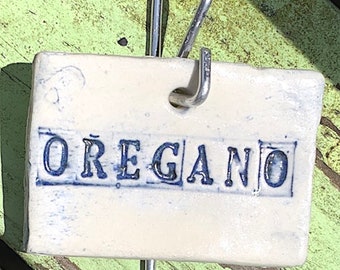 Oregano Plant Marker in Blue